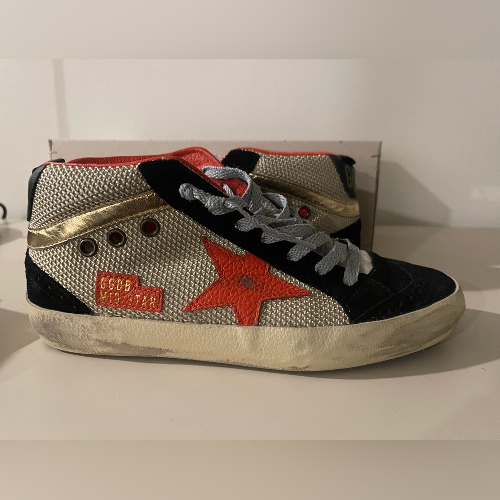 ARCHIVE MID STAR CLASSIC SUEDE TOE AND SPUR LEATHER STAR MESH
